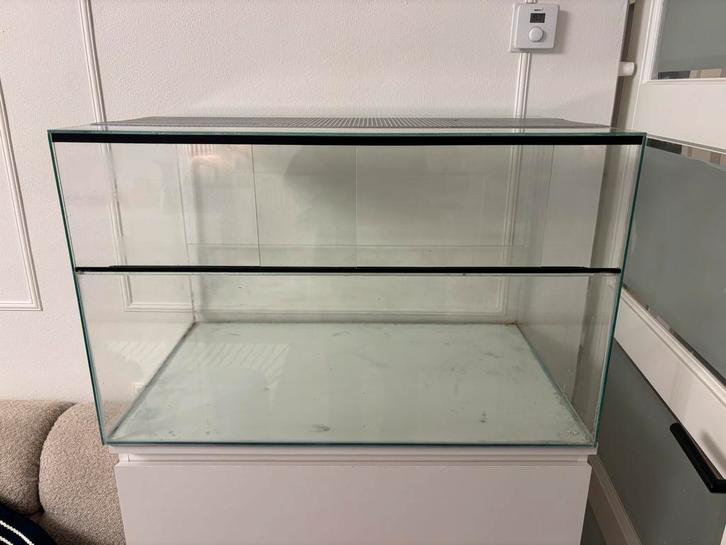 Groot glazen hamster hok + hamster benodigdheden, Dieren en Toebehoren, Knaagdieren en Konijnen | Hokken en Kooien, Gebruikt, Hok