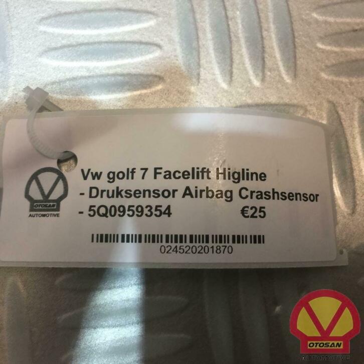 vw golf 7 facelift druk airbag sensor crashsensor 5q0959354, Gebruikt, Volkswagen, Volkswagen AG, Berliner Ring 2
38440  Wolfsburg, DE