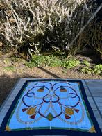 Zijden sjaal Richel met ketting- en kwastjesprint, Ophalen of Verzenden, Gedragen, Sjaal