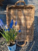 Brocante rieten dienblad - voor landelijke sfeer met Pasen, Antiek en Kunst, Curiosa en Brocante, Ophalen