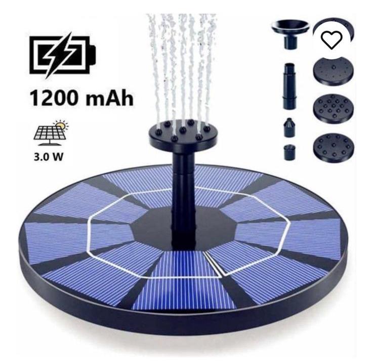 JGS Solar Fontein op Zonne Energie met Accu Backup Nieuw, Tuin en Terras, Waterpartijen en Fonteinen, Ophalen of Verzenden, Nieuw