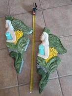 Polychrome houten plankdragers / plafond ornamenten, Ophalen of Verzenden