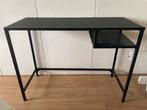 Zwart metalen bureautje / sidetable, Huis en Inrichting, Ophalen, Gebruikt, 50 tot 100 cm, Metaal