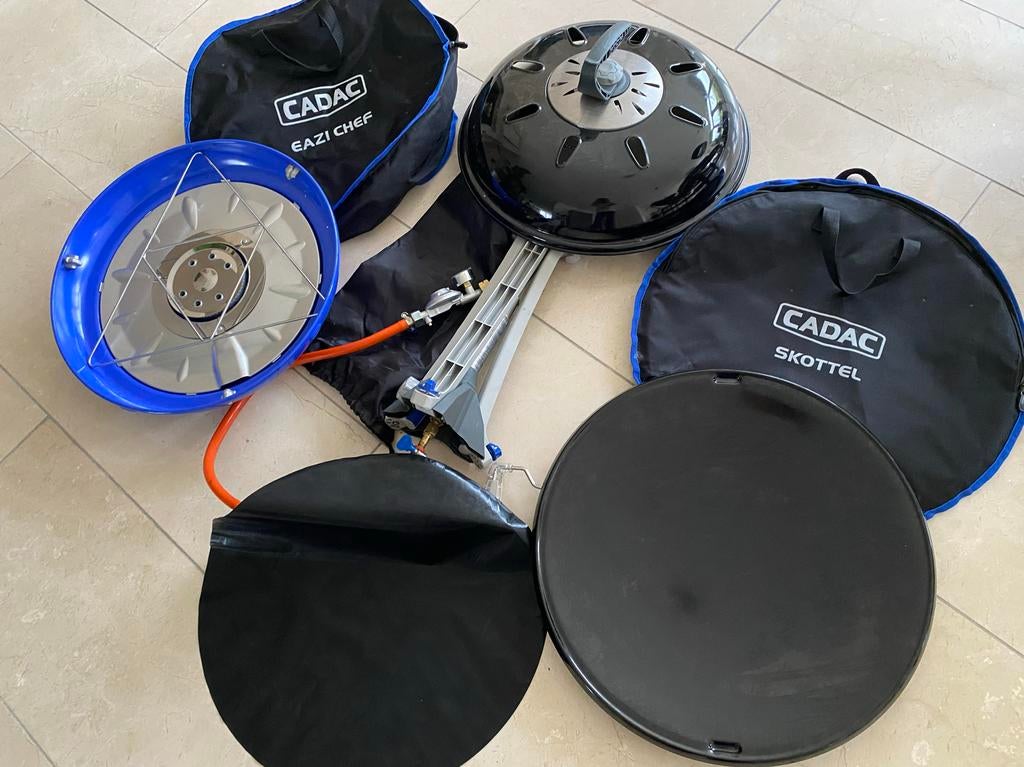 CADAC Skottel Braai Compleet met Deksel en Draagtassen, Tuin en Terras, Gasbarbecues, Ophalen of Verzenden, Nieuw