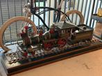Grote locomotief amerikaanse modeltrein met koevanger, Trein, Gebruikt, Schaalmodel, Ophalen of Verzenden