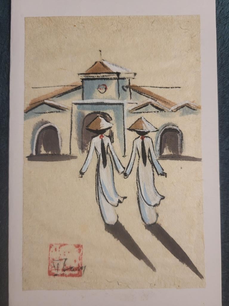 Vietnamese rijstpapier tekening, Ophalen