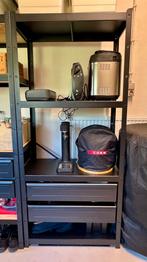 Ikea BROR Stellingkast met lades/planken, zwart, Ophalen, Gebruikt