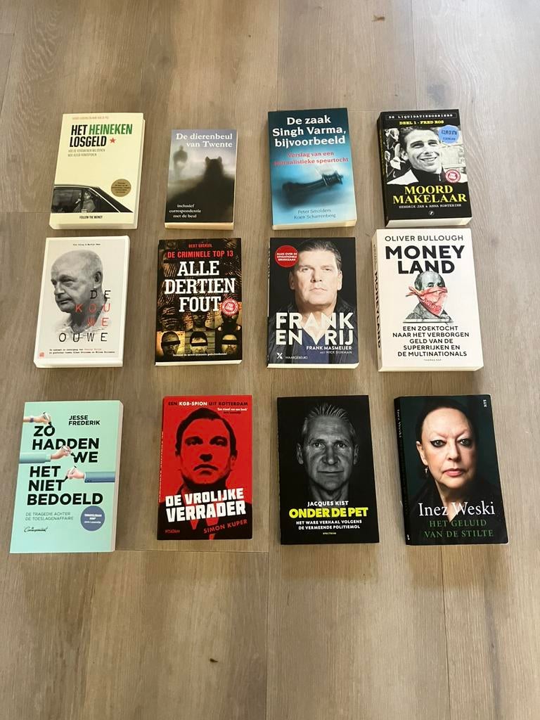 24 BOEKEN TRUE CRIME WAARGEBEURDE MISDAAD, Boeken, Ophalen of Verzenden, Zo goed als nieuw, Nederland
