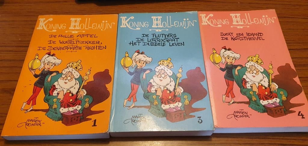 Koning Hollewijn 1, 3 en 4. Marten Toonder, Meerdere stripboeken, Ophalen of Verzenden, Gelezen, Marten Toonder