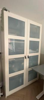 Ikea vitrinekast / kledingkast / boeken kast wit, Ophalen, Gebruikt