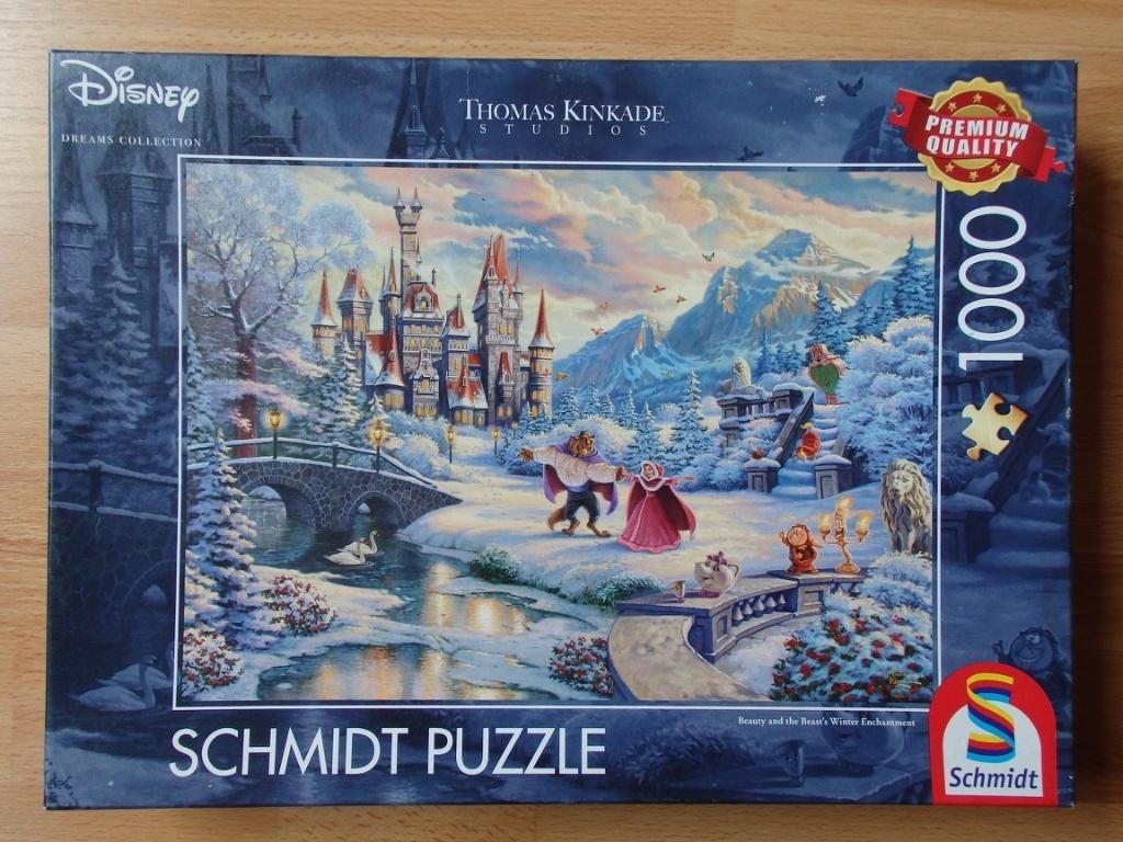 Puzzel Beauty and the Beast's Winter Enchantment 1000stukjes, Ophalen, 500 t/m 1500 stukjes, Gebruikt, Legpuzzel