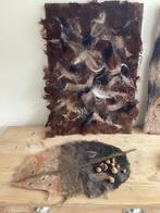 Alpacawol handgevilt op wandhanger wandpaneel wolschilderij, Ophalen, Nieuw