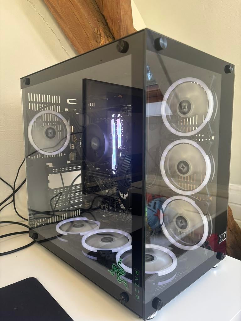 gaming setup: gaming-pc, 180 Hz-scherm, toetsenbord, muis, Ophalen, Zo goed als nieuw, Gaming, SSD