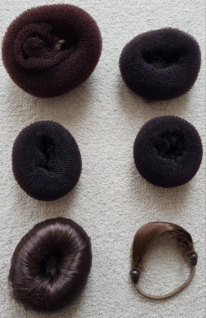 Haardonut haaraccessoires bruin 6x maat xl en l haar donut, Verzenden, Gebruikt