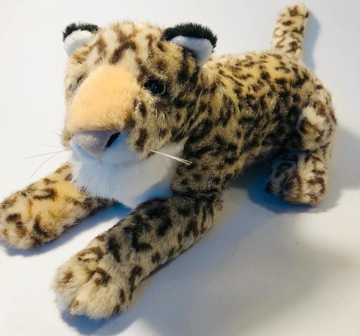Pluche Jaguar, liggende knuffel, sierknuffel, Kinderen en Baby's, Speelgoed | Knuffels en Pluche, Zo goed als nieuw, Overige typen