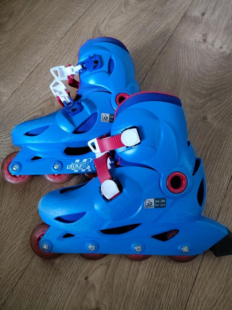Skeelers skates Decathlon, maat 34-36 verstelbaar, Overige merken, Kinderen, Ophalen of Verzenden, Inline skates 4 wielen