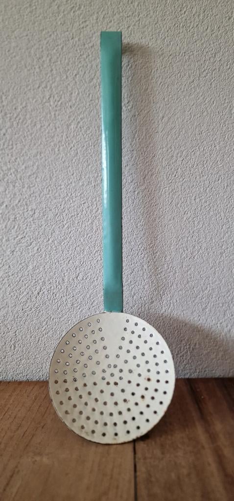 Mint groen emaille spaan, Antiek en Kunst, Antiek | Emaille, Ophalen of Verzenden