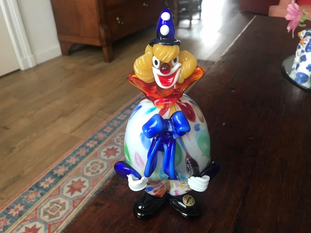 Te koop aangeboden Murano clown van glas, Ophalen