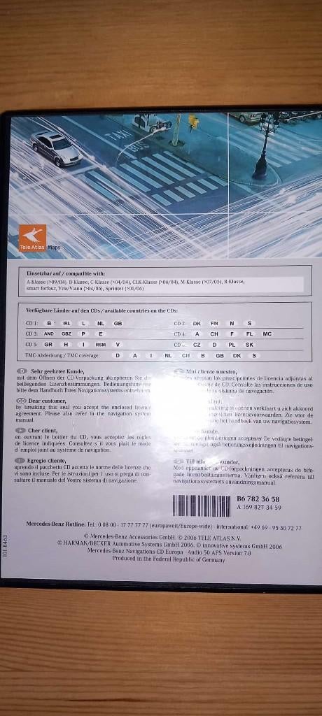 navigatie dvd voor mercedes, Ophalen, Zo goed als nieuw, Heel Europa, Landkaarten