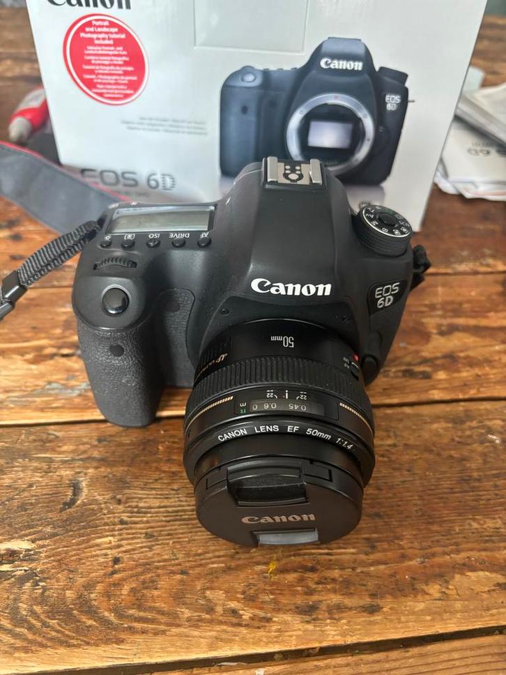 Canon EOS 6D met Canon 50mm f1.4 lens, Audio, Tv en Foto, Fotocamera's Digitaal, Zo goed als nieuw, Spiegelreflex, Canon, Geen optische zoom