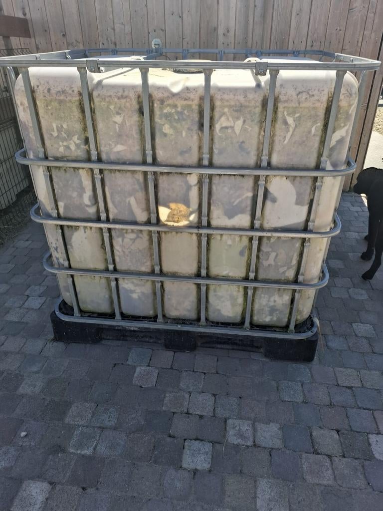 ibc 1000 ltr. gebruikt gratis af te halen, Tuin en Terras, Regentonnen, 150 liter of meer, Ophalen of Verzenden