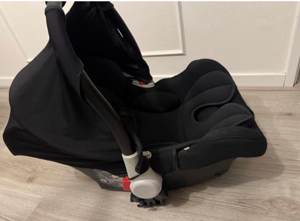 Complete 3-in-1 kinderwagen set, zwart met bruin, Overige merken, Gebruikt, Ophalen of Verzenden, Combiwagen