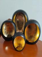 theelichthouder egg 4 x, Overige materialen, Gebruikt, Ophalen of Verzenden, Kandelaar