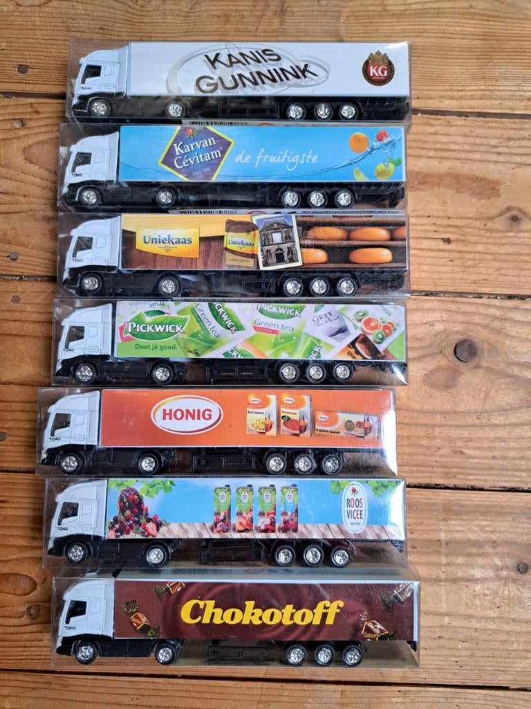 Collectie van 7 reclame trucks, 1:50 of kleiner, Zo goed als nieuw, Truck, Ophalen