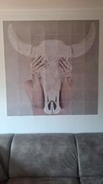 IXXI Schilderij Stierenkop 140x140 cm, Huis en Inrichting, 125 cm of meer, Ophalen of Verzenden, Zo goed als nieuw, Schilderij