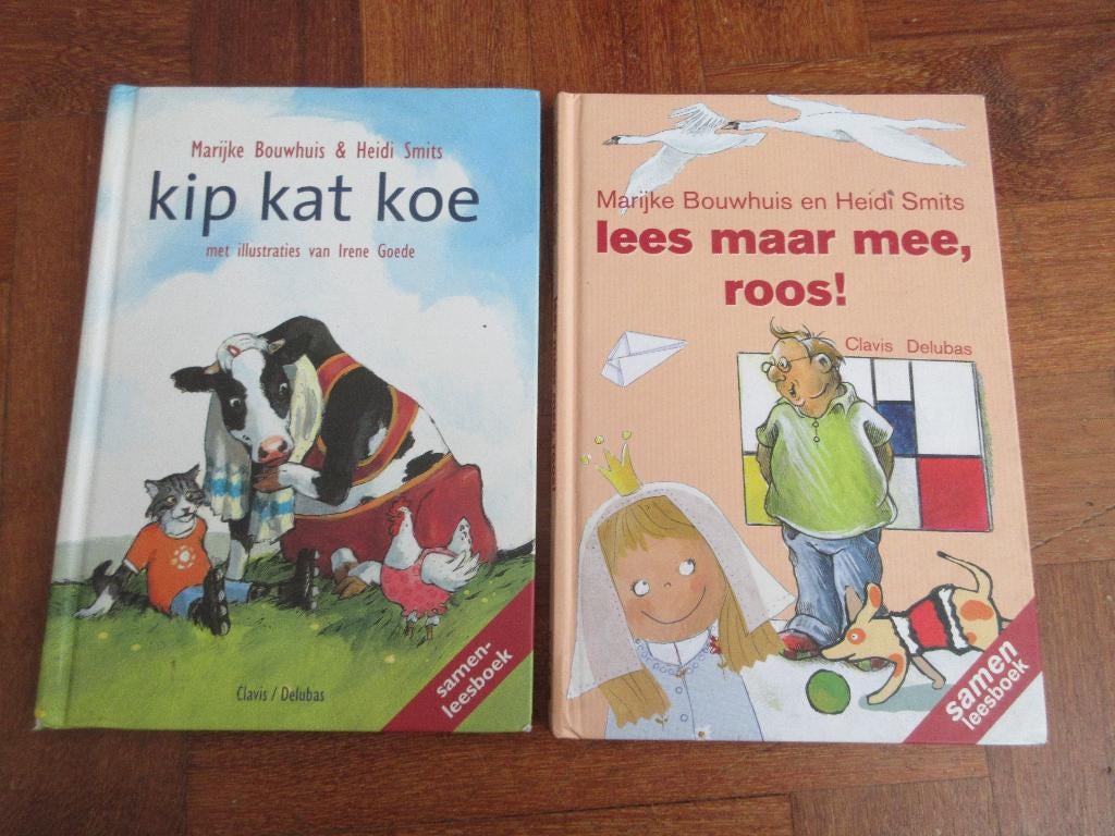 2 x samen leesboek : kip kat koe + lees maar mee, roos!, Ophalen of Verzenden, Gelezen, Fictie algemeen
