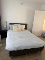 Boxspring zgan antraciet/grijs, Ophalen, Zo goed als nieuw, Tweepersoons, Grijs