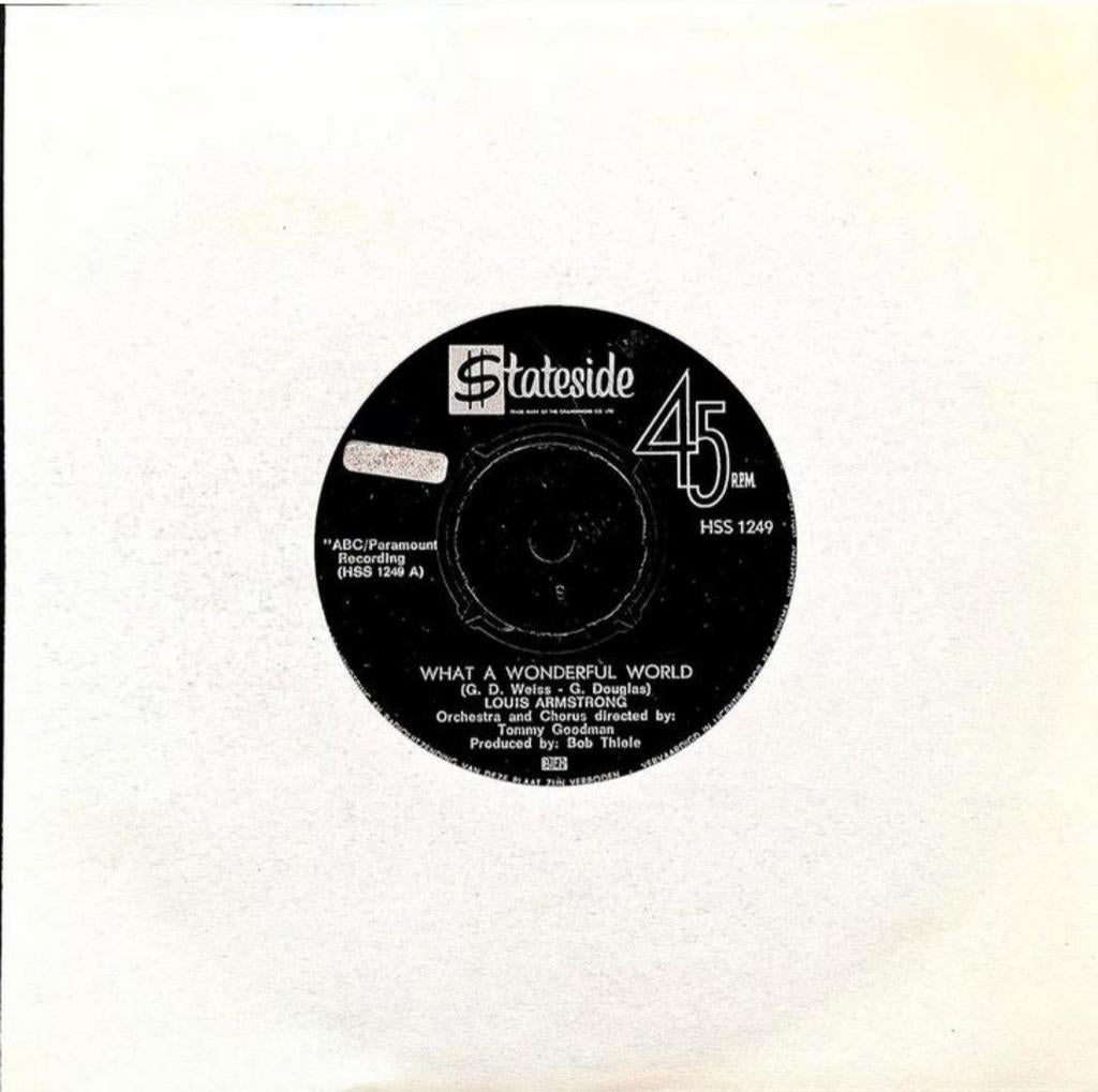 7"/SINGLE  LOUIS ARMSTRONG- What A Wonderful World/Cabaret, Cd's en Dvd's, Vinyl Singles, Ophalen of Verzenden, Gebruikt