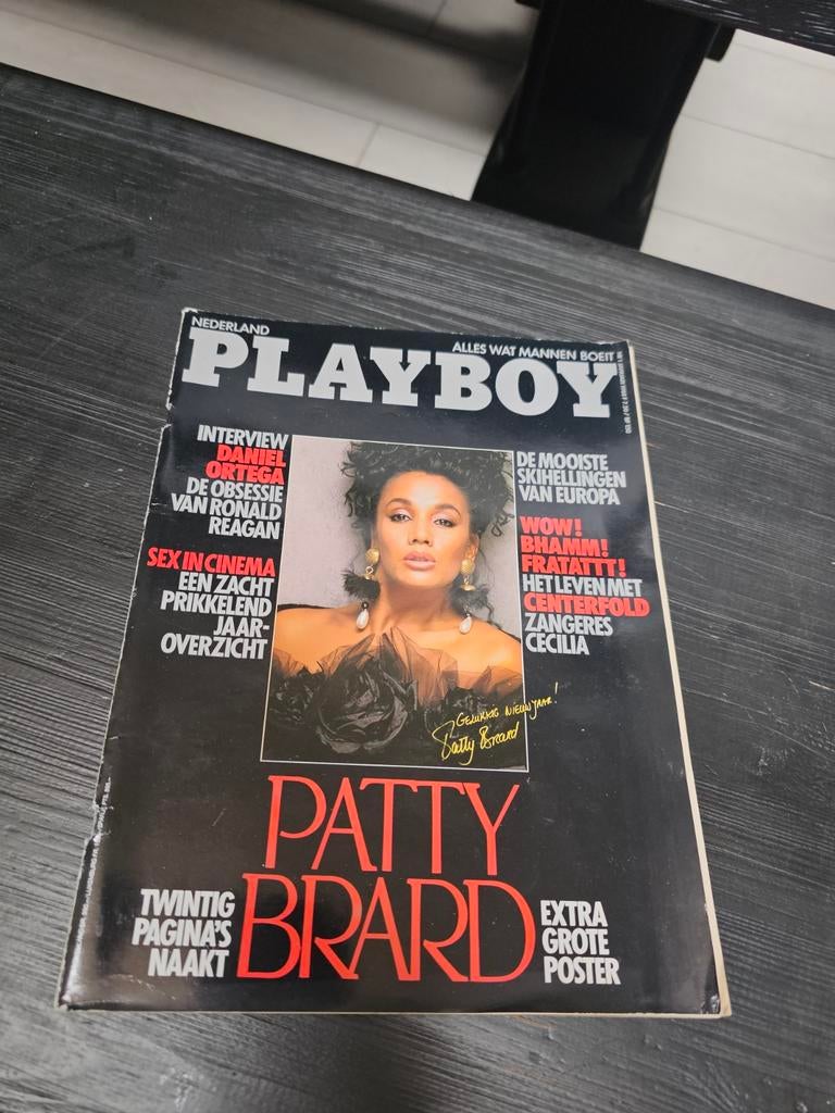 Playboy Januari 1988 - Patty Brard Cover, Ophalen of Verzenden