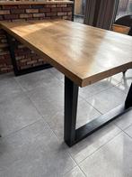 Mango houten eettafel met industriële poten - 180x100 cm, Ophalen, 100 tot 150 cm, Zo goed als nieuw, 150 tot 200 cm