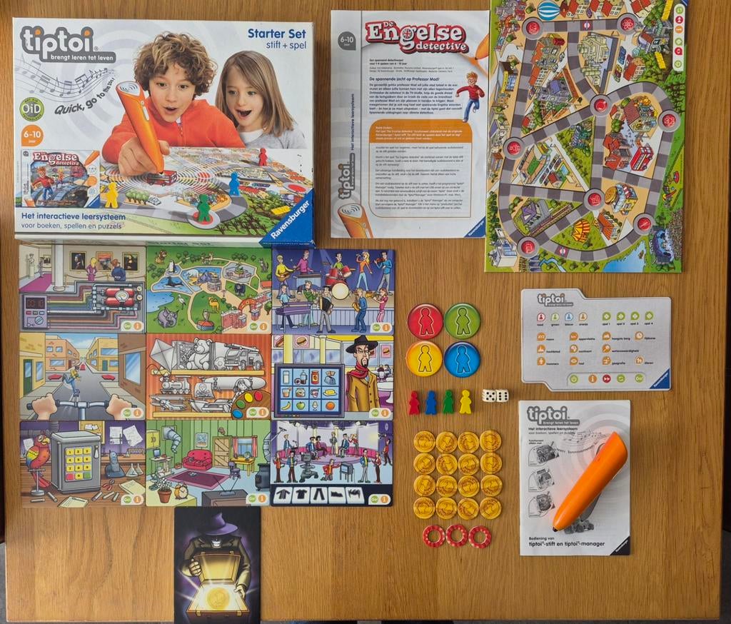 Tiptoi Starter Set: De Engelse Detective, Een of twee spelers, Ophalen of Verzenden, Gebruikt, Ravensburger