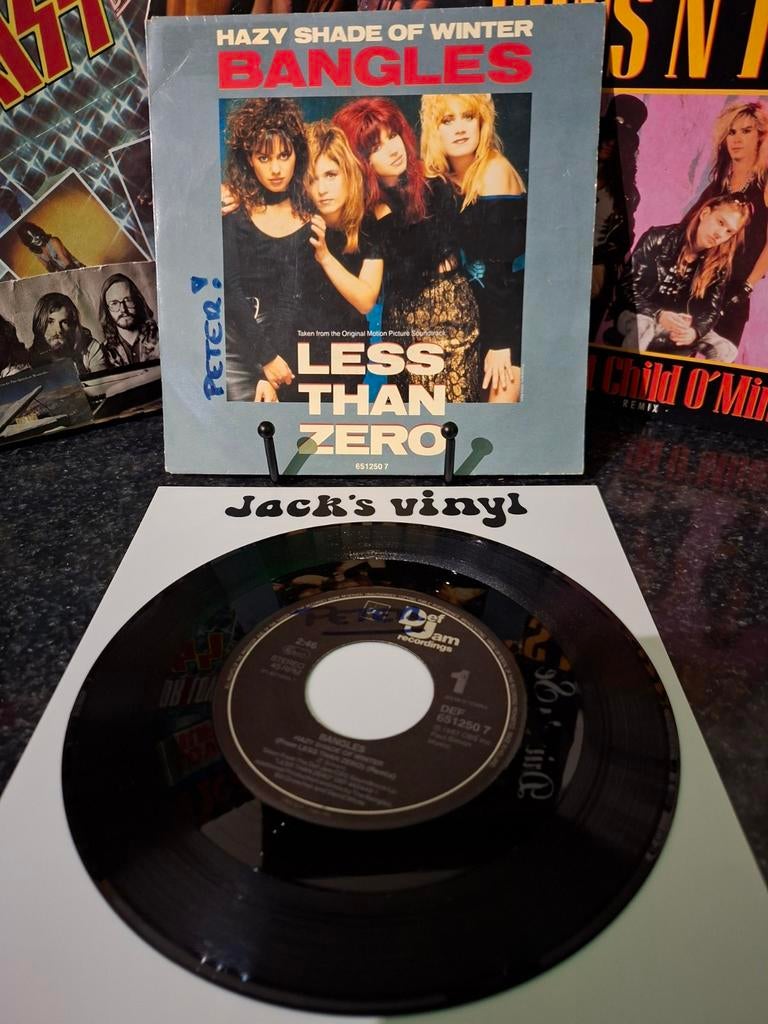 Bangles - Hazy Shade of Winter / Less Than Zero 7"1987, Cd's en Dvd's, Vinyl | Pop, Ophalen of Verzenden, Gebruikt, Overige formaten