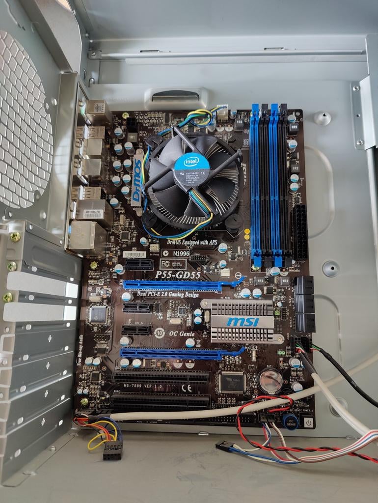 Midi Tower met MSI P55-GD55 moederbord en Intel I7, Computers en Software, Desktop Pc's, Gebruikt, Onbekend, Minder dan 4 GB, Met videokaart