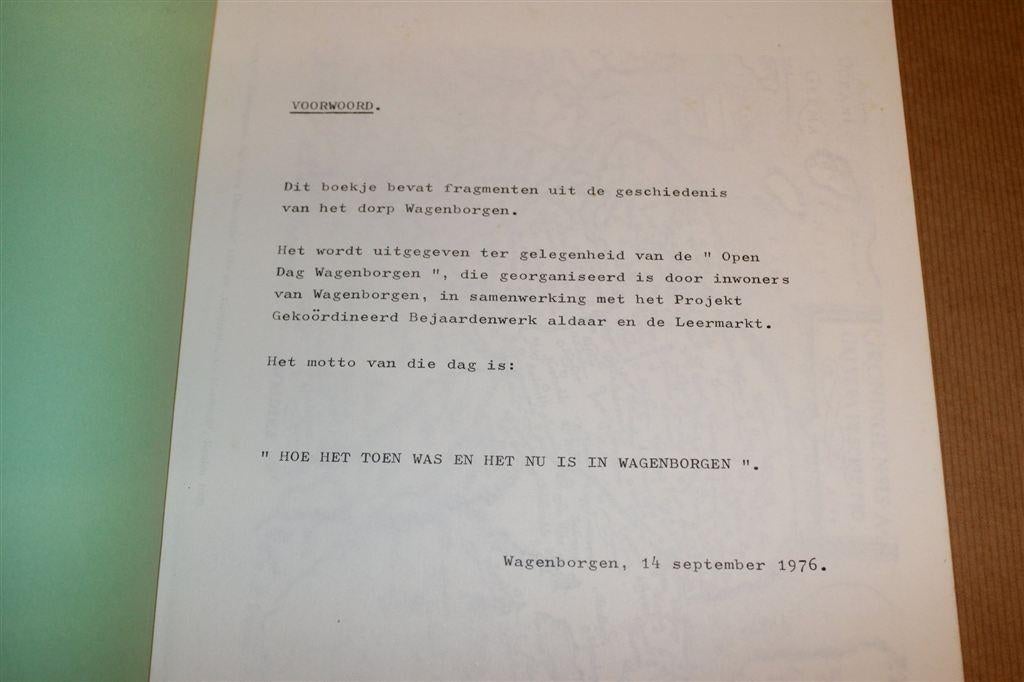 Hoe het Toen Was — Historische Feiten Wagenborgen [Zeldzaam], Boeken, Geschiedenis | Stad en Regio, Ophalen of Verzenden, Gelezen