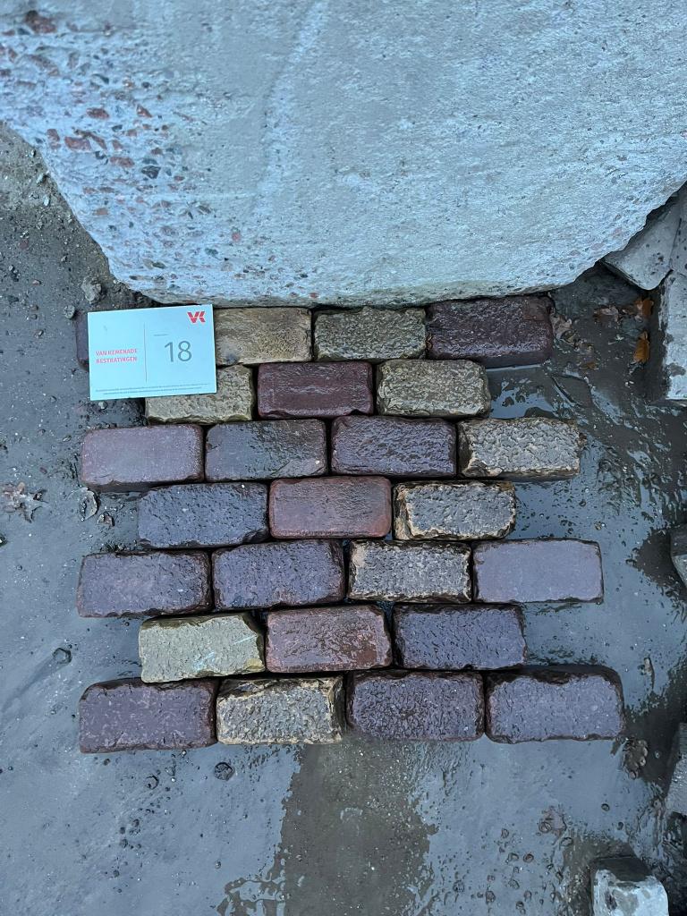 gebruikt oud gebakken klinker keien genuanceerd, Ophalen of Verzenden, Gebruikt, Keramiek, Klinkers