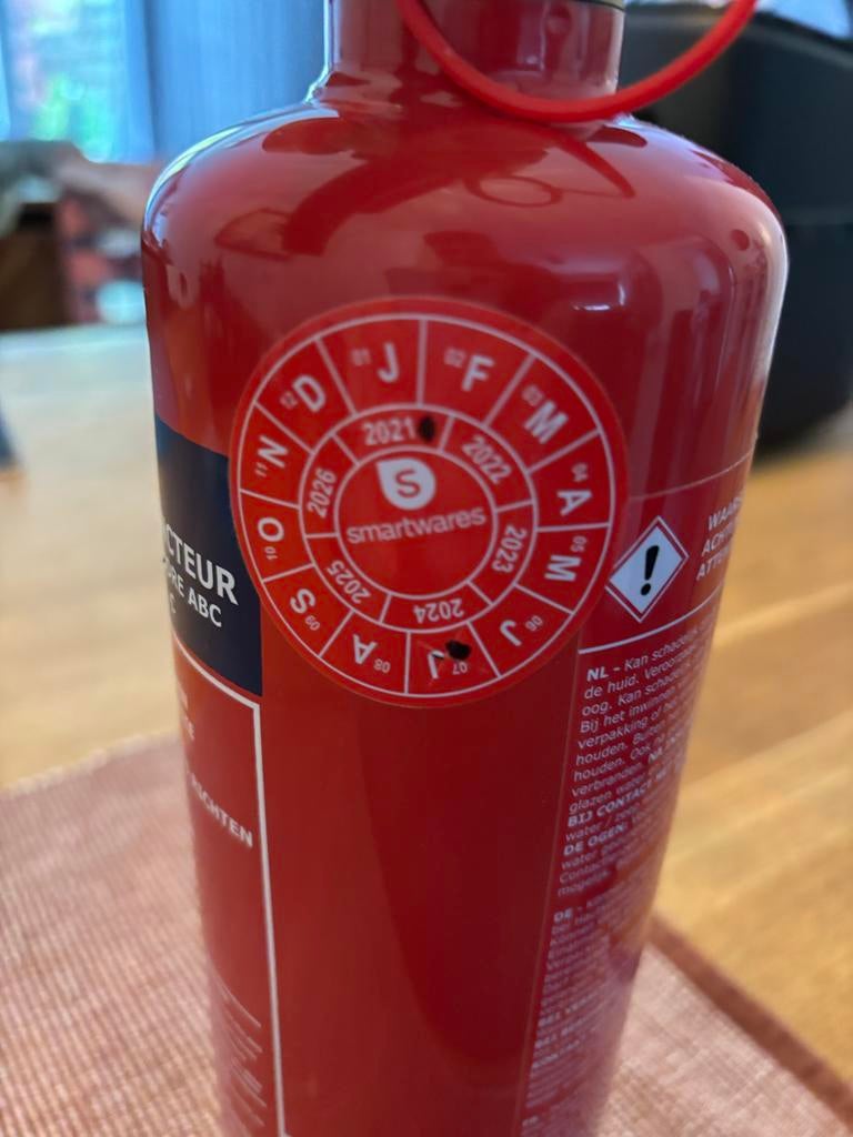 Brandblusser 1kg ABC poeder - Nieuwstaat met houder, Ophalen, Zo goed als nieuw, Brandblusser