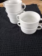 6 Vintage witte Mosa soepkommen in goede staat, Antiek en Kunst, Ophalen of Verzenden