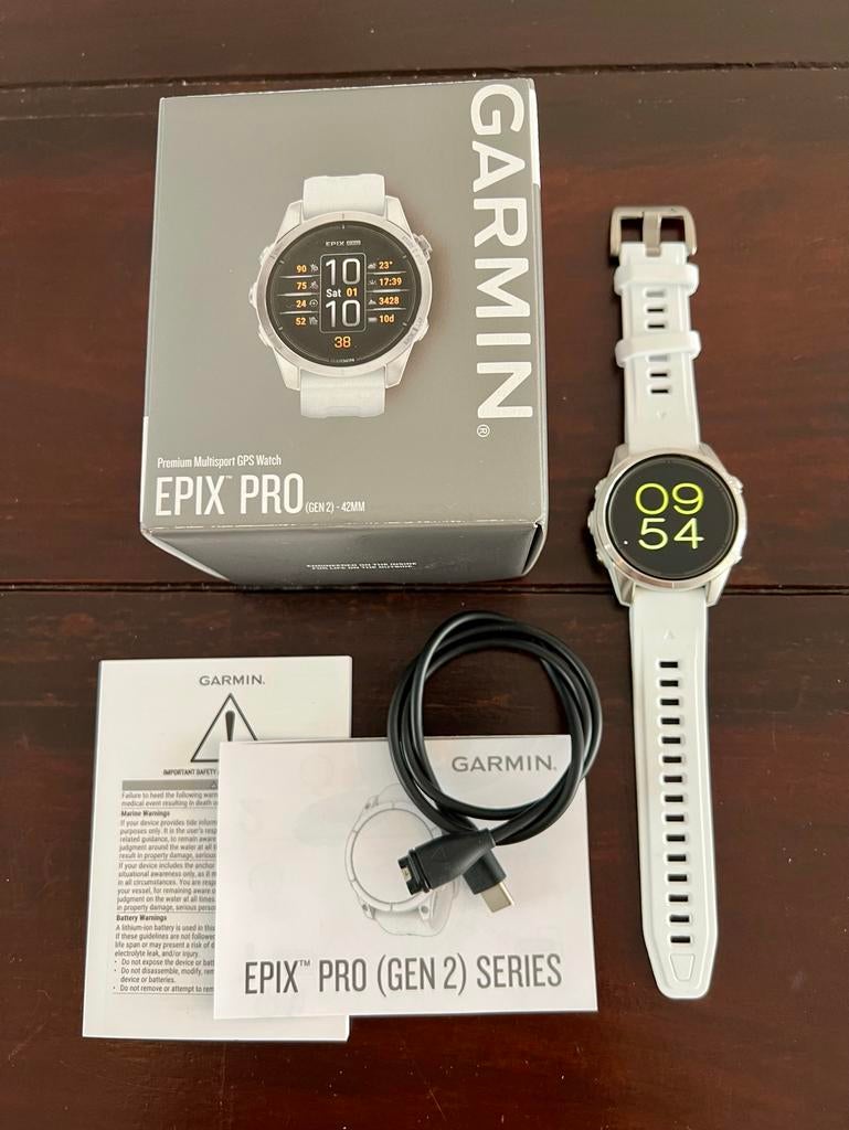 Garmin Epix Pro Gen 2 - 42mm - Wit, Gebruikt, Wit, Ophalen of Verzenden, Waterdicht