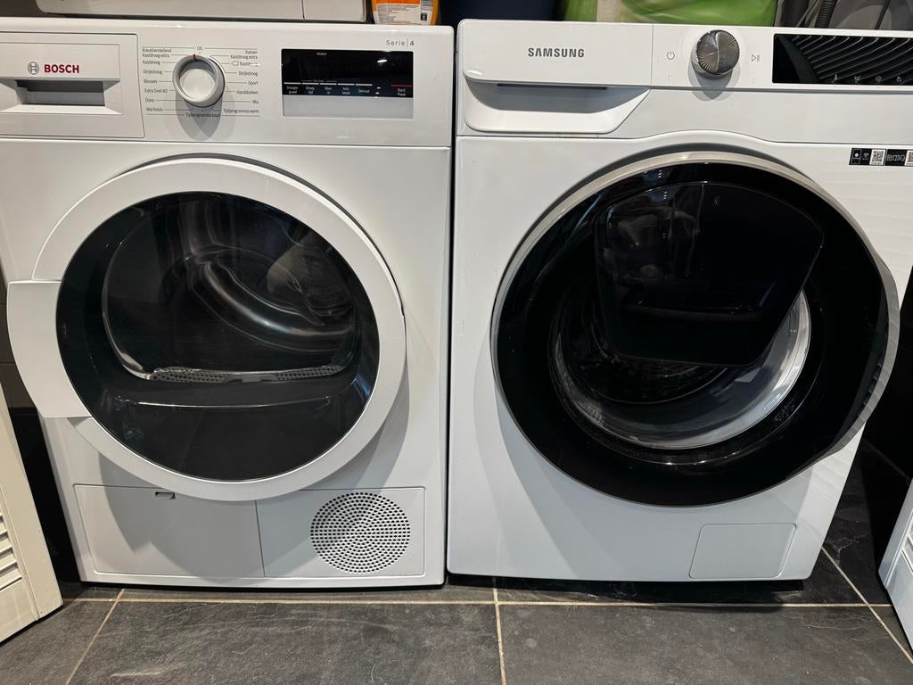 Samsung wasmachine en Bosch droger, Ophalen, Zo goed als nieuw
