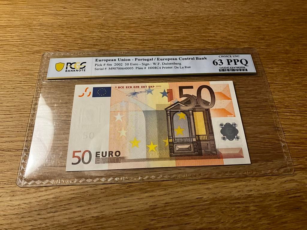 €50,- Wim Duisenberg   - PMG63 - UNC, Postzegels en Munten, Bankbiljetten | Europa | Eurobiljetten, Ophalen of Verzenden, Overige landen