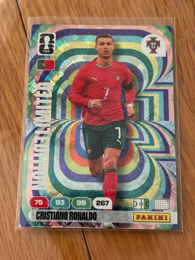Panini card limited edition Ronaldo, Hobby en Vrije tijd, Stickers en Plaatjes, Verzenden, Nieuw, Plaatje