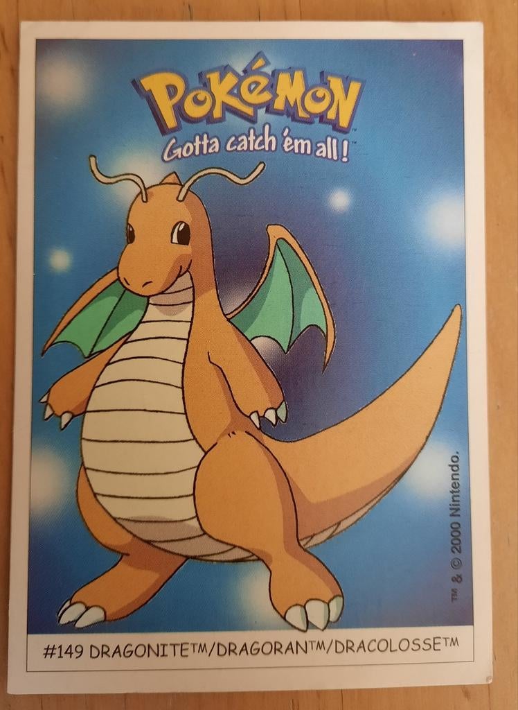 Pokémon Dragonite Sticker Dunkin Boomer #149, Ophalen of Verzenden