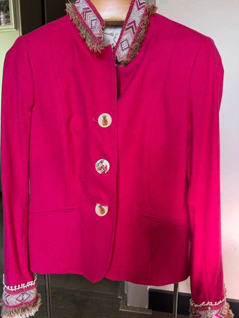 Maiden Lane Colbert Maat 38 - Roze Jasje met kralen, Maat 38/40 (M), Ophalen of Verzenden, Jasje, Roze