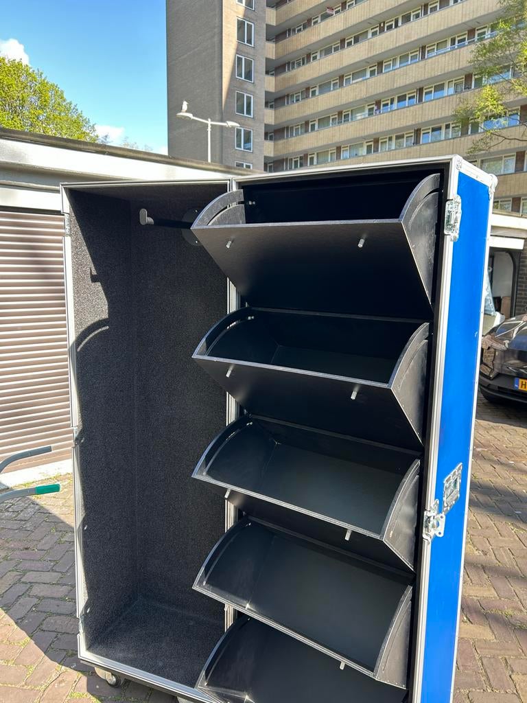 Flightcase met lades en hangruimte - Blauw, Ophalen, Gebruikt, Overige materialen, 50 tot 100 cm