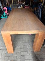 Eiken houten tafel 90x200 robuust, Huis en Inrichting, Tafels | Eettafels, Ophalen, Gebruikt, Eikenhout, 200 cm of meer