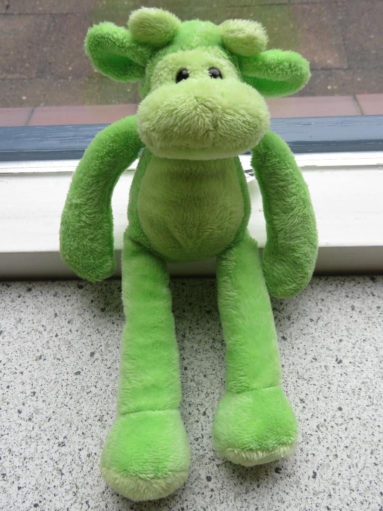 Groen velours schaapje schaap Bebe van Hema Beestenbende, Ophalen of Verzenden, Zo goed als nieuw, Overige typen